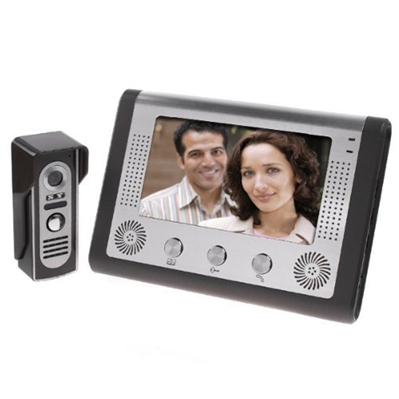 7" Wired TFT Video Door Phone Security Intercom Doorbell IR CCTV Camera Monitor 