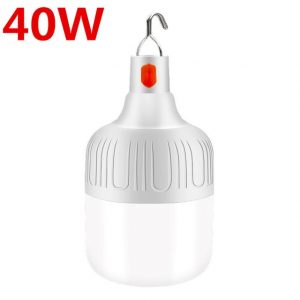 Portable Led Light Rechargeable LED Bulb Lamp Solar Charge Portable Emergency Night Market Light Outdoor Camping Light Solar - 40W