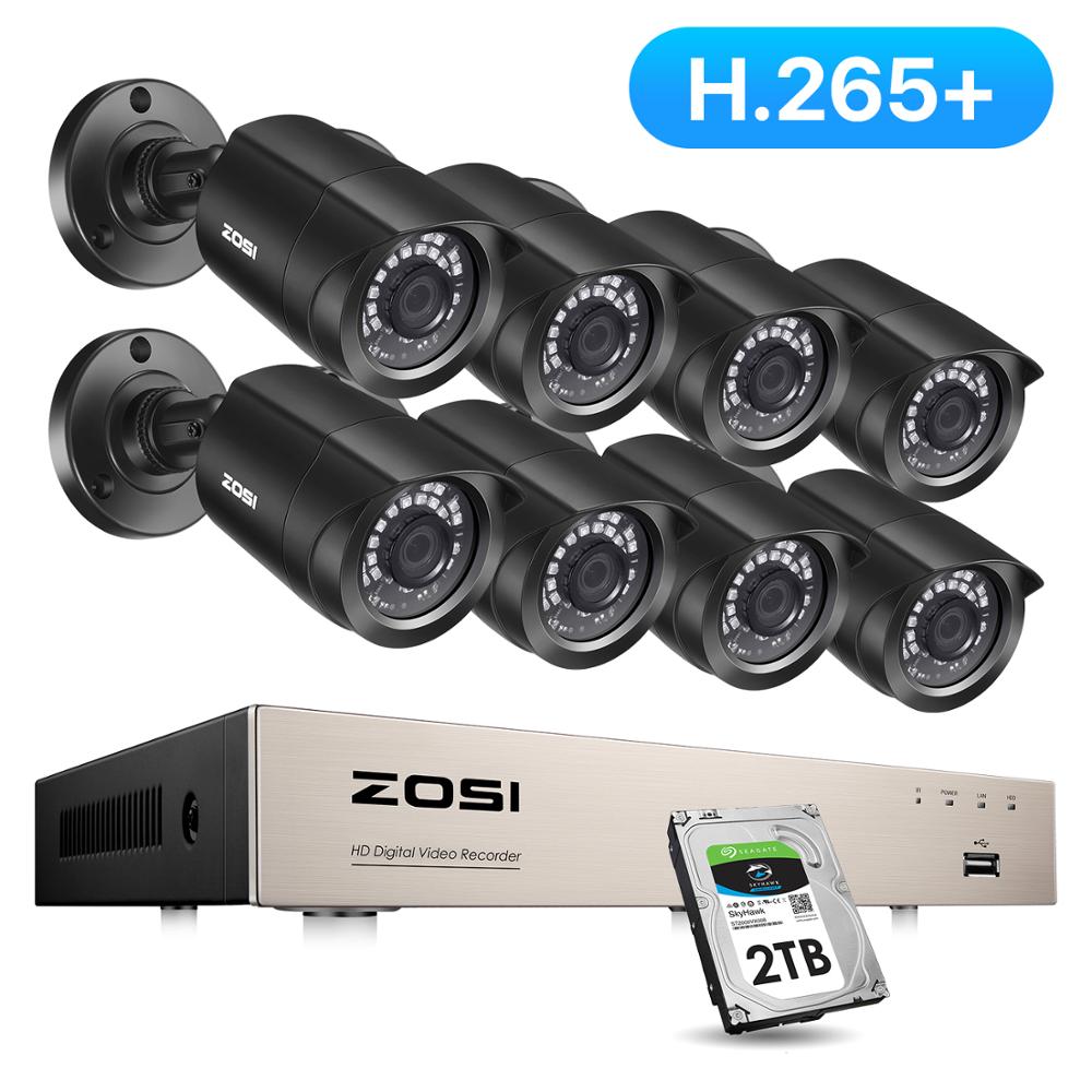ZOSI 4 Pack 720P HD TVI Security Camera for Surveillance CCTV DVR Kits System for TVI Security DVR with 65ft Night Vision & Outdoor Indoor Waterproof Renewed 