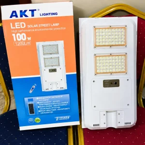 AKT 100W Solar Street Light – Bright Outdoor Solar Security Light with Remote Control